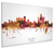 Detroit Michigan Skyline Cityscape Box Canvas