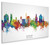 Durham North Carolina Skyline Cityscape Box Canvas