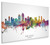San Diego California Skyline Cityscape Box Canvas