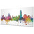 Barcelona Spain Skyline Cityscape PANORAMIC Box Canvas