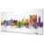 Calcutta (Kolkata) India Skyline Cityscape PANORAMIC Box Canvas