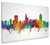 Raleigh North Carolina Skyline Cityscape Box Canvas