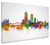 Lyon France Skyline Cityscape Box Canvas