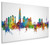 Seoul South Korea Skyline Cityscape Box Canvas
