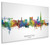 Warrington England Skyline Cityscape Box Canvas