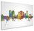 Norfolk Virginia Skyline Cityscape Box Canvas
