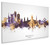 Brussels Belgium Skyline Cityscape Box Canvas