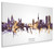 Prague Czech Republic Skyline Cityscape Box Canvas