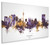 Tehran Iran Skyline Cityscape Box Canvas