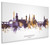 Shrewsbury England Skyline Cityscape Box Canvas