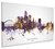 Des Moines Iowa Skyline Cityscape Box Canvas