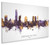 Santiago de Chile Chile Skyline Cityscape Box Canvas