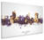 Ann Arbor Michigan Skyline Cityscape Box Canvas