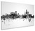 Detroit Michigan Skyline Cityscape Box Canvas
