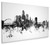 Des Moines Iowa Skyline Cityscape Box Canvas
