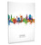Durham North Carolina Skyline Cityscape Box Canvas