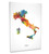 Italy Map Box Canvas