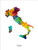 Italia Map Poster Art Print
