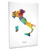 Italia Map Box Canvas