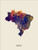 Brazil Map Poster Art Print