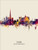 Dubai United Arab Emirates Skyline Cityscape Poster Art Print