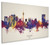 Tehran Iran Skyline Cityscape Box Canvas