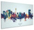 Tehran Iran Skyline Cityscape Box Canvas