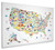 Children Animal USA Map Box Canvas