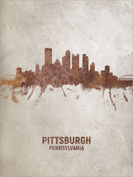 Pittsburgh Pennsylvania Skyline Cityscape Poster Art Print