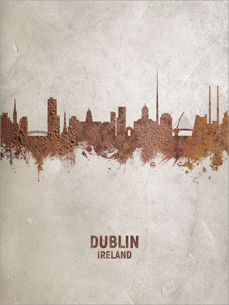 Dublin Ireland Skyline Cityscape Poster Art Print