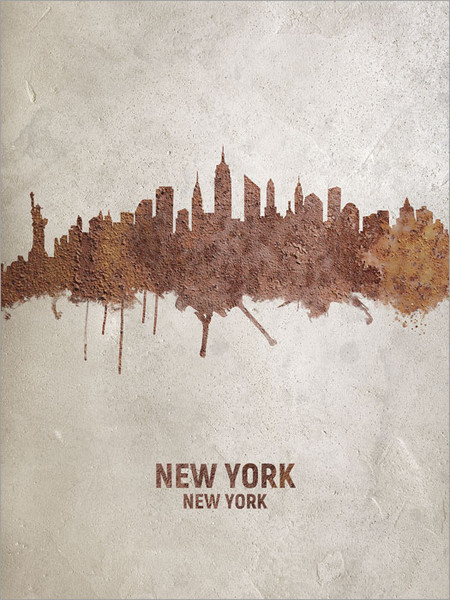 New York New York Skyline Cityscape Poster Art Print