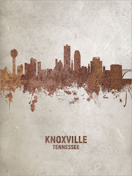 Knoxville Tennessee Skyline Cityscape Poster Art Print