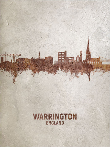 Warrington England Skyline Cityscape Poster Art Print