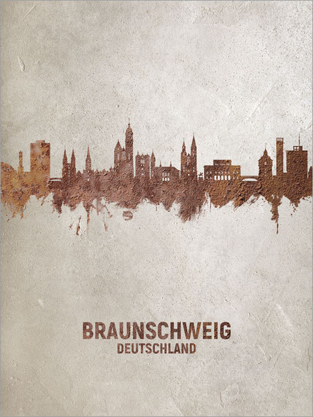 Braunschweig Deutschland Skyline Cityscape Poster Art Print