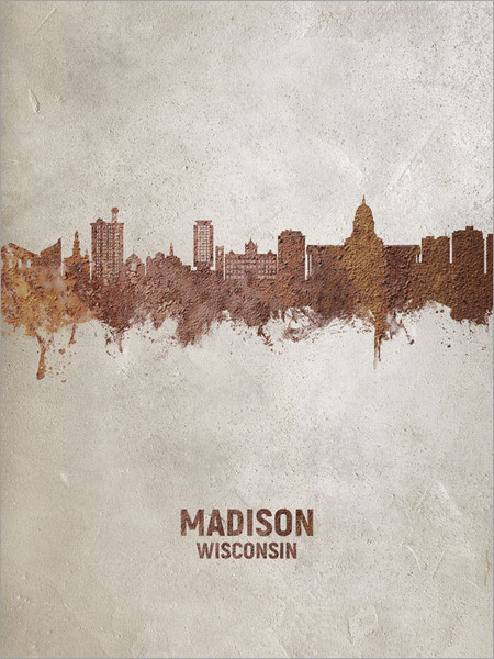 Madison Wisconsin Skyline Cityscape Poster Art Print