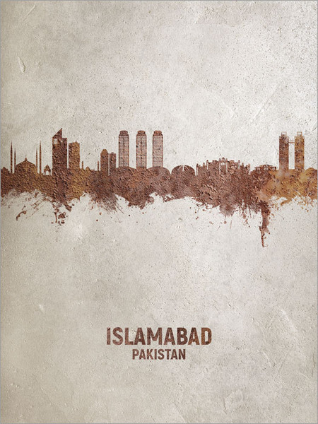 Islamabad Pakistan Skyline Cityscape Poster Art Print