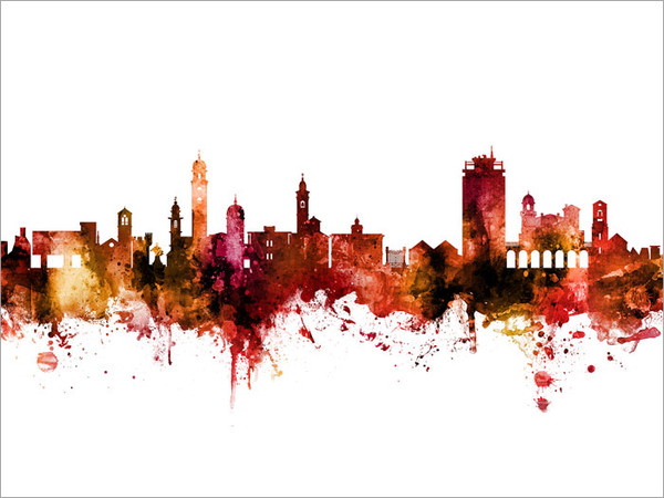 Lugano Switzerland Skyline Cityscape Poster Art Print Lugano Switzerland Skyline Cityscape Poster Art Print