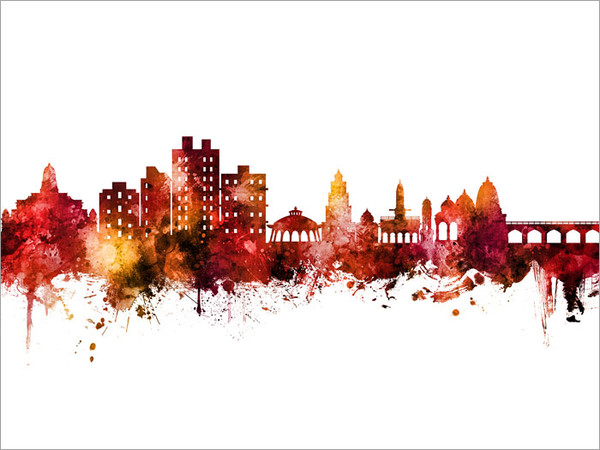 Nashik India Skyline Cityscape Poster Art Print