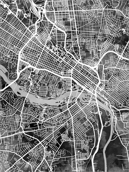 Richmond Virginia Map Poster Art Print