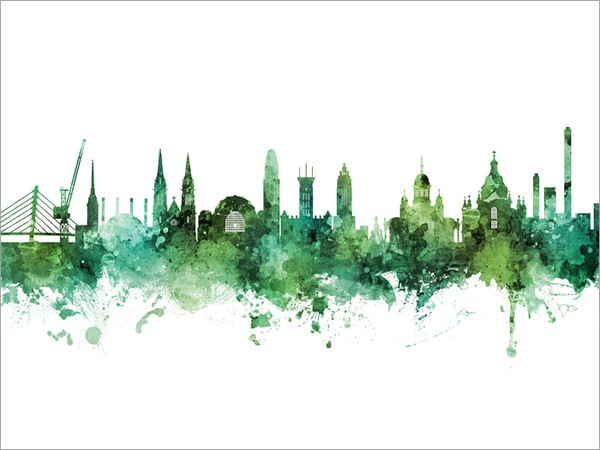 Helsinki Finland Skyline Cityscape Poster Art Print