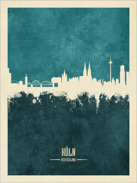 Cologne Germany Skyline Cityscape Poster Art Print