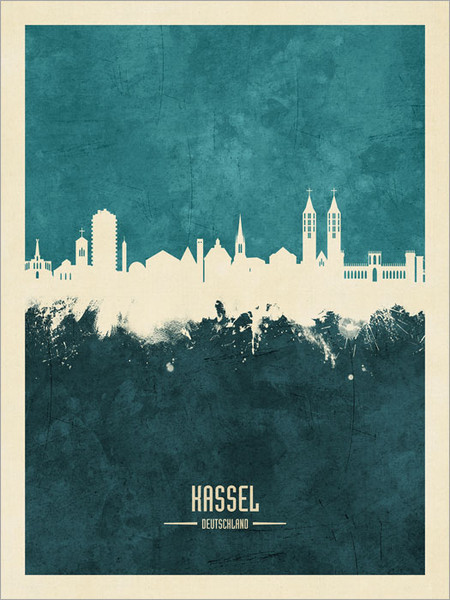 Kassel Germany Skyline Cityscape Poster Art Print