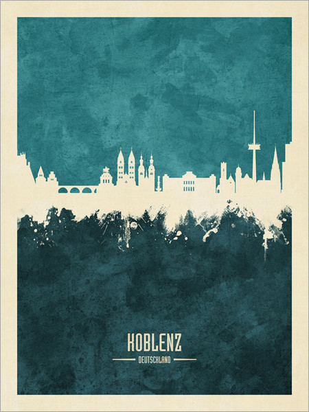Koblenz Germany Skyline Cityscape Poster Art Print