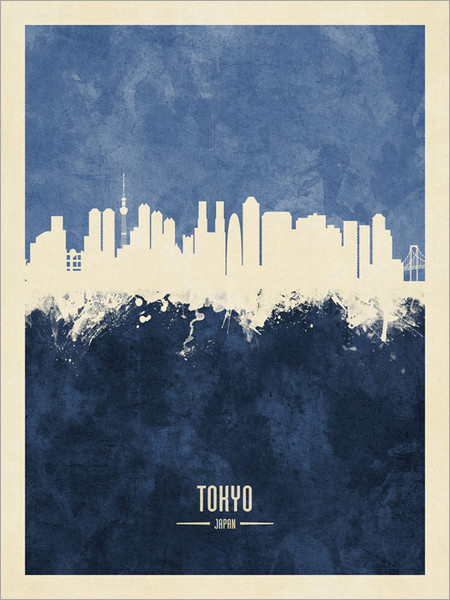 Tokyo Japan Skyline Cityscape Poster Art Print