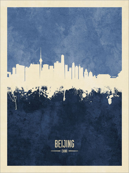 Beijing China Skyline Cityscape Poster Art Print