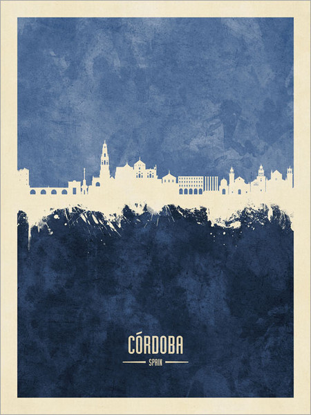 Córdoba Spain Skyline Cityscape Poster Art Print