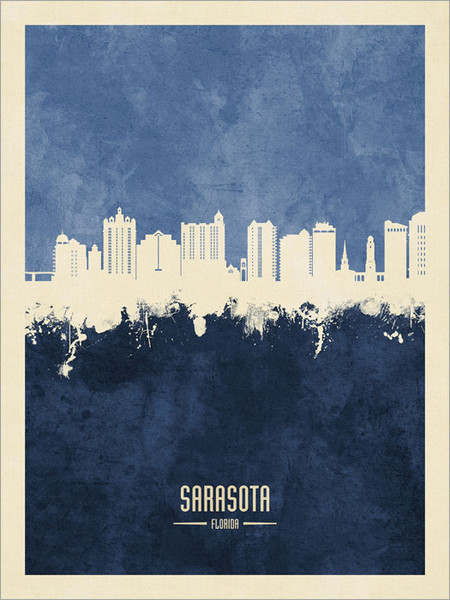 Sarasota Florida Skyline Cityscape Poster Art Print