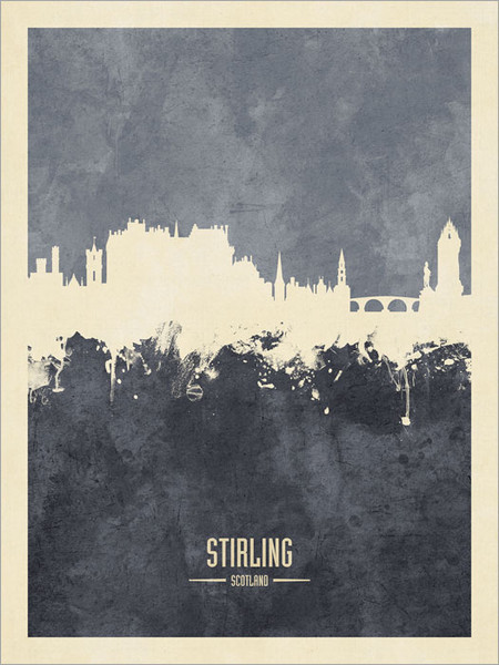 Stirling Scotland Skyline Cityscape Poster Art Print