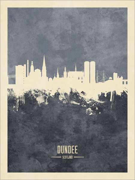 Dundee Scotland Skyline Cityscape Poster Art Print