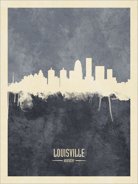 Louisville Kentucky Skyline Cityscape Poster Art Print